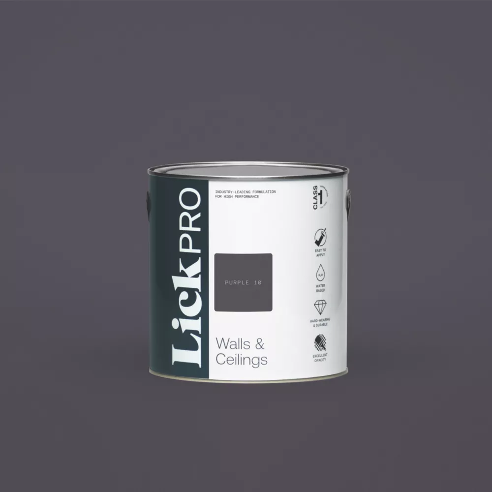 LickPro Matt Purple 10 Emulsion Paint 2.5Ltr LickPro Matt Purple 10 Emulsion Paint 2.5Ltr -Harris Paint Store 137JX P