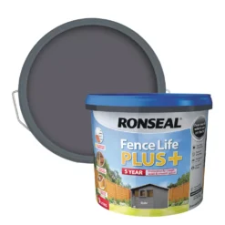 Ronseal Fence Life Plus Shed & Fence Treatment Slate 9Ltr