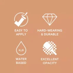 LickPro Matt Orange 03 Emulsion Paint 2.5Ltr -Harris Paint Store 148JY A4