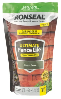 Ronseal Ultimate Fence Life Concentrate Treatment Forest Green 5L From 950mlLtr