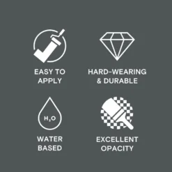 LickPro Eggshell Black 01 Emulsion Paint 2.5Ltr -Harris Paint Store 223JX A4