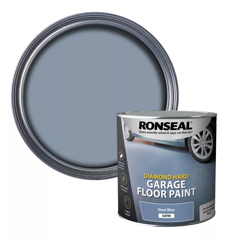 Ronseal Diamond Hard Garage Floor Paint Steel Blue 2.5Ltr Ronseal Diamond Hard Garage Floor Paint Steel Blue 2.5Ltr -Harris Paint Store 26632 P