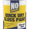 No Nonsense Gloss Pure Brilliant White Acrylic Water-Based Paint 1Ltr -Harris Paint Store 3399X P