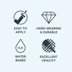 LickPro Eggshell Blue 12 Emulsion Paint 5Ltr -Harris Paint Store 348JX A4