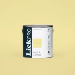 LickPro Matt Yellow 01 Emulsion Paint 2.5Ltr