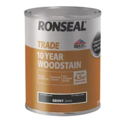 Ronseal Trade 10-Year Woodstain Satin Ebony 750ml