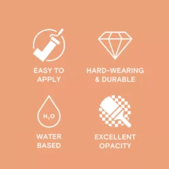 LickPro Eggshell Orange 05 Emulsion Paint 2.5Ltr -Harris Paint Store 493JX A4