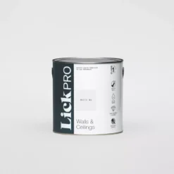 LickPro Matt White 02 Emulsion Paint 2.5Ltr