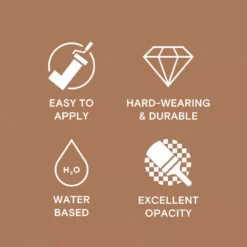 LickPro Matt Brown 02 Emulsion Paint 2.5Ltr -Harris Paint Store 570JY A4