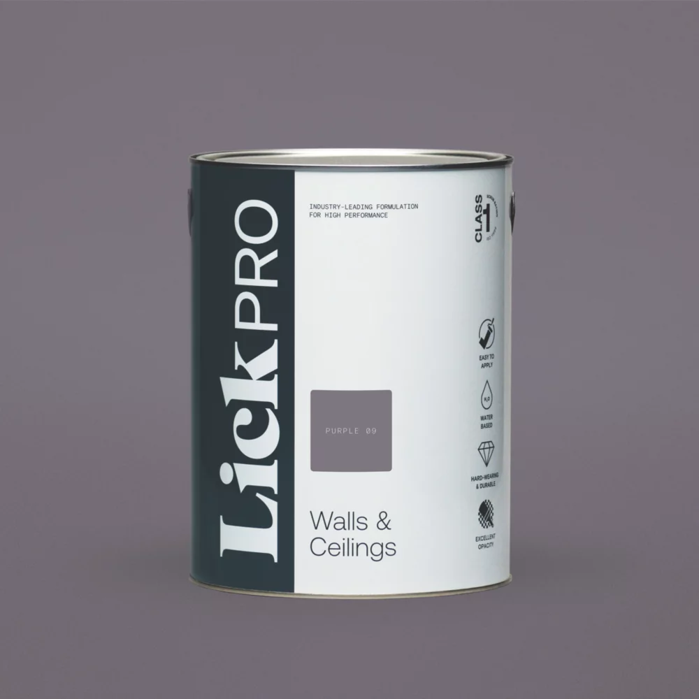 LickPro Eggshell Purple 09 Emulsion Paint 5Ltr LickPro Eggshell Purple 09 Emulsion Paint 5Ltr -Harris Paint Store 615JY P