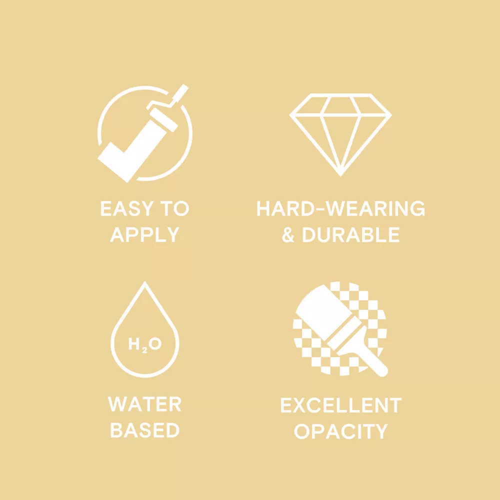 LickPro Eggshell Yellow 07 Emulsion Paint 2.5Ltr LickPro Eggshell Yellow 07 Emulsion Paint 2.5Ltr -Harris Paint Store 661JY A4