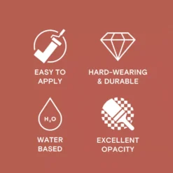 LickPro Eggshell Red 01 Emulsion Paint 2.5Ltr -Harris Paint Store 664JY A4