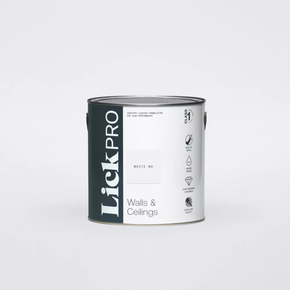LickPro Eggshell White 09 Emulsion Paint 2.5Ltr LickPro Eggshell White 09 Emulsion Paint 2.5Ltr -Harris Paint Store 728JY P