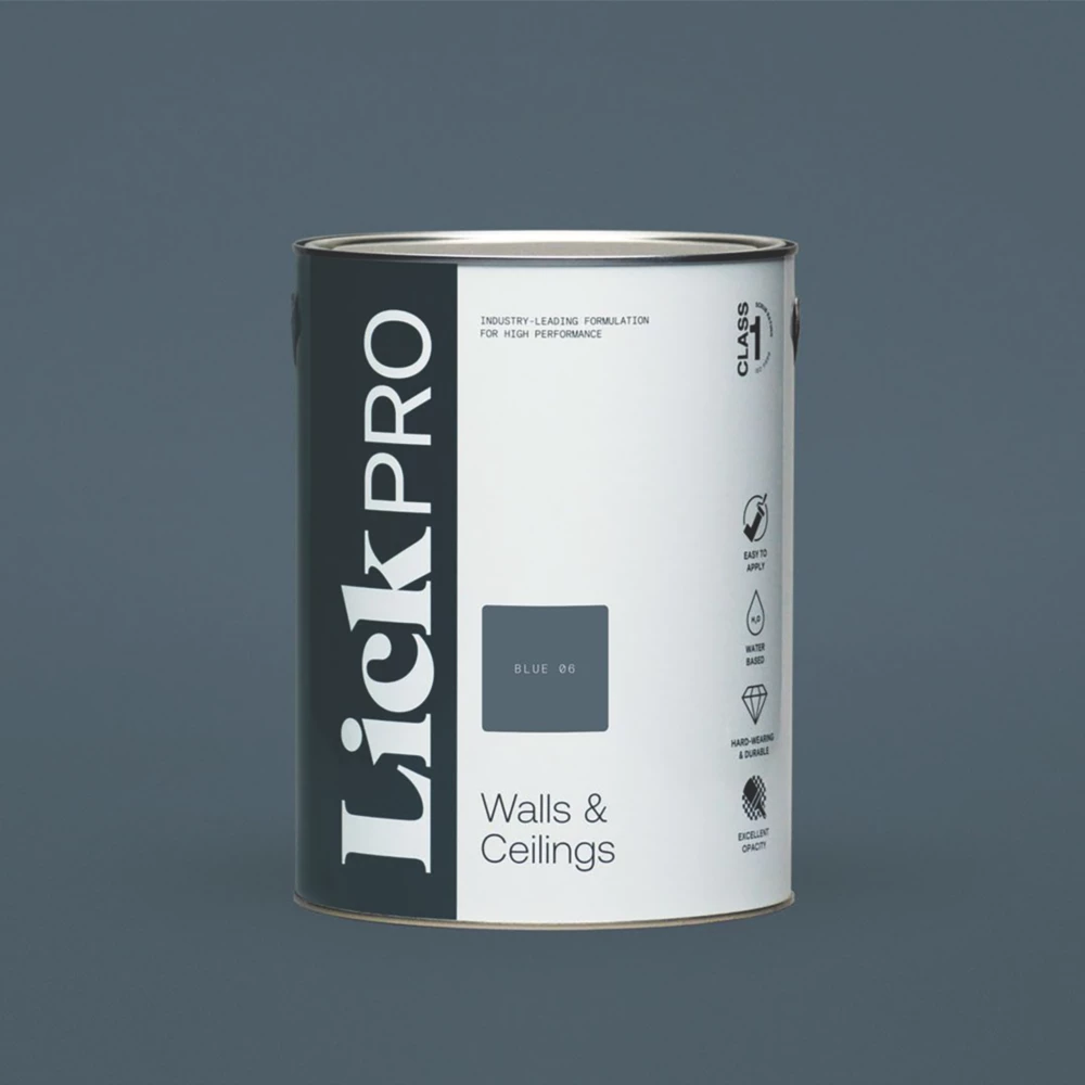 LickPro Matt Blue 06 Emulsion Paint 2.5Ltr LickPro Matt Blue 06 Emulsion Paint 2.5Ltr -Harris Paint Store 736JY P