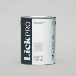 LickPro Matt Grey 01 Emulsion Paint 5Ltr