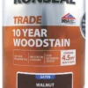 Ronseal Trade 10 Year Woodstain Satin Walnut 750ml -Harris Paint Store 807FG P
