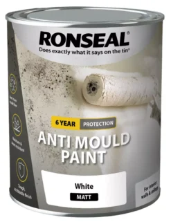 Ronseal Anti Mould Paint Matt White 2.5Ltr -Harris Paint Store 81391 A2
