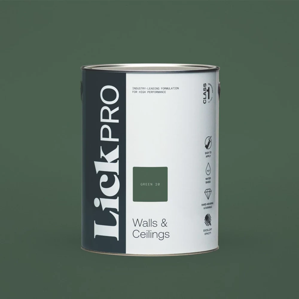 LickPro Eggshell Green 20 Emulsion Paint 5Ltr LickPro Eggshell Green 20 Emulsion Paint 5Ltr -Harris Paint Store 864JY P