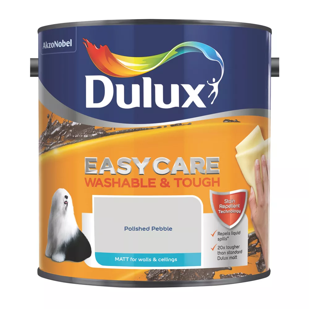 Dulux EasyCare Matt Polished Pebble Emulsion Paint 2.5Ltr Dulux EasyCare Matt Polished Pebble Emulsion Paint 2.5Ltr -Harris Paint Store 8778T A1