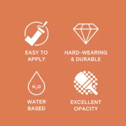 LickPro Eggshell Orange 04 Emulsion Paint 5Ltr 6 LickPro Eggshell Orange 04 Emulsion Paint 5Ltr -Harris Paint Store 896JX A4