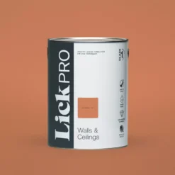 LickPro Eggshell Orange 04 Emulsion Paint 5Ltr