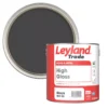 Leyland Trade High Gloss Black Trim Paint 2.5Ltr -Harris Paint Store 96702 P