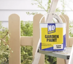 No Nonsense Garden Colour Wood Paint Semi-Matt Classic Cream 2.5Ltr -Harris Paint Store 9714X A2
