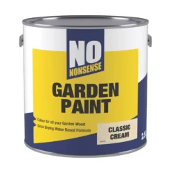 No Nonsense Garden Colour Wood Paint Semi-Matt Classic Cream 2.5Ltr